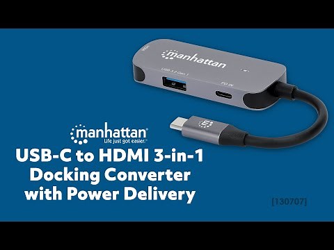 USB-C to HDMI 3-in-1 Docking Converter with Power Delivery