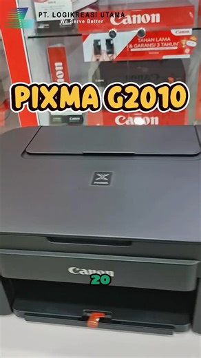 PT. LOGIKREASI UTAMA | Est. 1987 | Trusted IT Solutions Partner on Instagram: "Beli Printer ayok .... Canon PIXMA G2010 — solusi print hemat untuk rumah & kantor kecil! Printer all-in-one ini sudah bisa print, scan, dan copy dalam satu perangkat dengan sistem tangki tinta isi ulang yang super ekonomis. ✅ Hasil cetak tajam hingga 4800 x 1200 dpi ✅ Kecepatan print hingga 8.8 ipm (hitam) ✅ Tinta irit, cetak ribuan halaman sekali isi ✅ Cocok untuk dokumen & foto ✅ Perawatan mudah, awet untuk pemakai