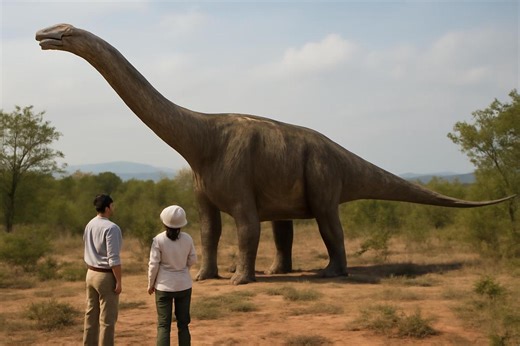 Descubren el gigante Nagatitan, el último titán de los dinosaurios en Asia