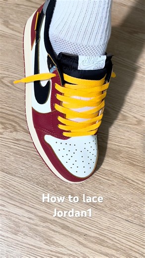 How to lace Nike Air Jordan 1 Low#sneakers #shoes #nike #jordan