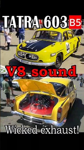 That Tatra 603 B5 V8 Exhaust is INSANE! 💀 #tatra603 #v8sound