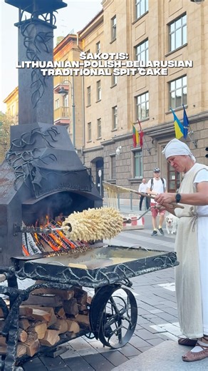 ŠAKOTIS | SPIT CAKE. #fyp #lithuania #vilnius