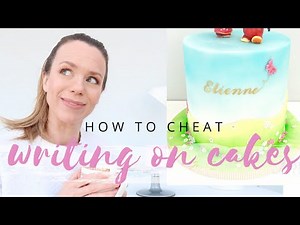 Handwritten Font on Cakes By Hand | Cheats Writing Calligraphy on Cakes! | No templates!