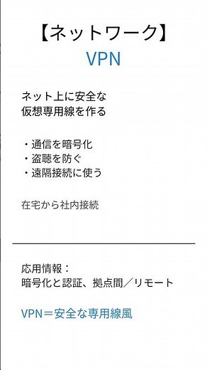 【応用情報処理】VPNとは？30秒で要点解説