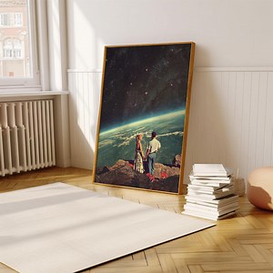 Love - [surreal Art Print, Space Collage Art, Retro Inspired Art, Couple in Love Art] - Etsy