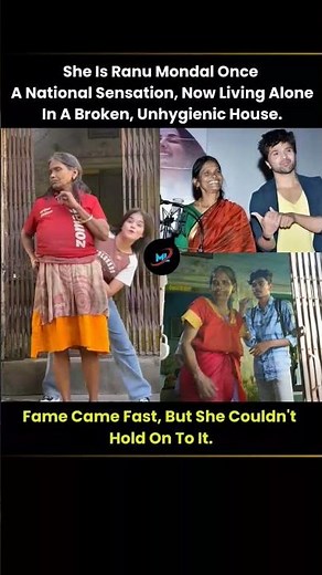 This image details the story of Ranu Mondal, who became an overnight singing sensation.