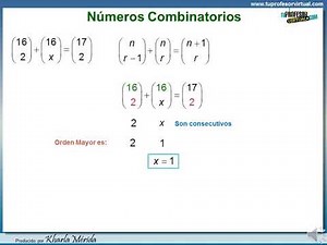 TEORÍA COMBINATORIA. Combinaciones. Ecuaciones. Ejercicios 2 y 3