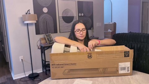 1500W Carbon Infrared Electric Outdoor Patio Heater, 9 Level Instant Warmth, Smart App-Controlled Remote On/Off, IP65 Weatherproof, 24H Timer for Living Room, Bedroom, Garage