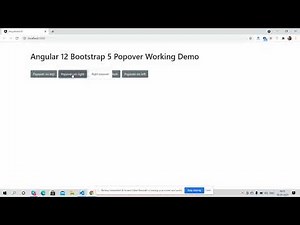 Angular 12 Bootstrap 5 Popover Working Example