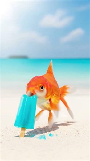 Oranda goldfish eating popsicle in maldives asmr #shorts #oranda ‪@lukesgoldies‬