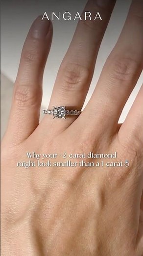 What Makes Your Ring Look Bigger 😲| Best Diamond Cut | Diamond 4 Cs | Angara Jewelry