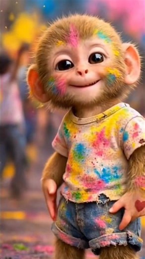 Happy Holi 2026 | Holi Special Wish | Funny | Cartoon |Monkey style