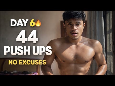Day 6 Push Up Challenge – 44 Push Ups | No Excuses 💪