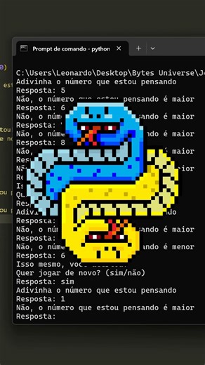 APRENDA A PROGRAMAR O JOGO ADIVINHE O NUMERO EM PYTHON #python #pygame #gamedev #aprendaprogramar