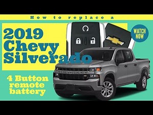 How to replace a 2019 Chevy Silverado 4 Button remote battery