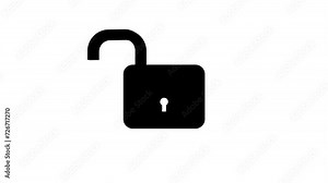 lock icon animated, lock and unlock concept Stock Video