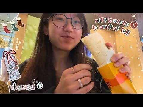 vlogmas 🎄 day 1 | *trying* to rap while eating wraps to wrap up the fall season 🍂 ft chatgpt raps 🌯😳