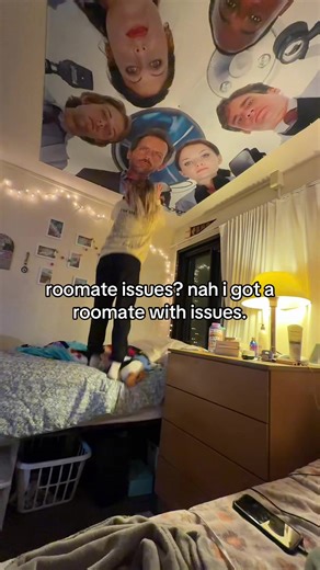 kissing greg goodnight 🙏😛#roommates #college #house #school | roommates