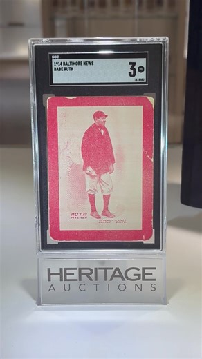 27K views · 100 reactions | Just 10 examples of Babe Ruth’s 1914 Baltimore News rookie card are known, and only one has graded higher than this SGC VG 3 https://sports.ha.com/itm/baseball-cards/singles-pre-1930-/1914-baltimore-news-babe-ruth-rookie-sgc-vg-3-only-one-superior-in-any-population-/a/50080-80492.s?Type=social-sports-facebook-1914Ruth-100225 | Heritage Auctions Sports | Facebook