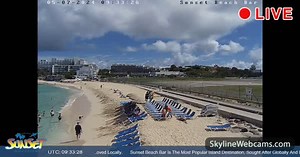 【LIVE】 Live Cam Sunset Beach - Sint Maarten | SkylineWebcams