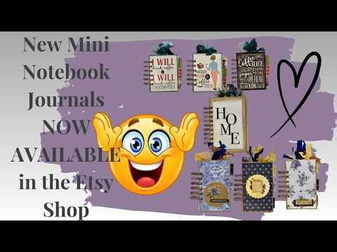 Mini Handmade Journal Flip Through | Cinch Bound Notebooks Added to My Etsy Shop | Tiny Journals