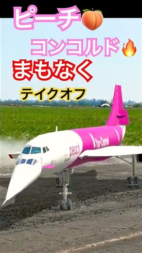Peachコンコルド、準備完了！滑走路から放たれる最高のテイクオフ！ 離陸シーン ラジコン 飛行機 コンコルド 超音速 ジェット ユーチャンネル 2026年6月17日