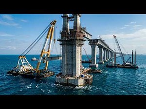 How Massive Sea-Crossing Bridge Piers Are Built | Inside the Offshore Mega Construction Process