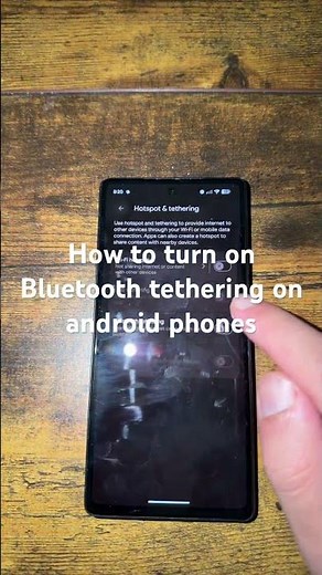 How to turn on Bluetooth tethering on android phones