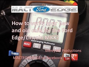Ohms testing of the coils for the Ford Edge model years 2007 thru 2014