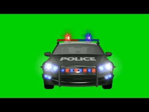 Police Car Flashing Lights Green Screen video Effects1080P HD0