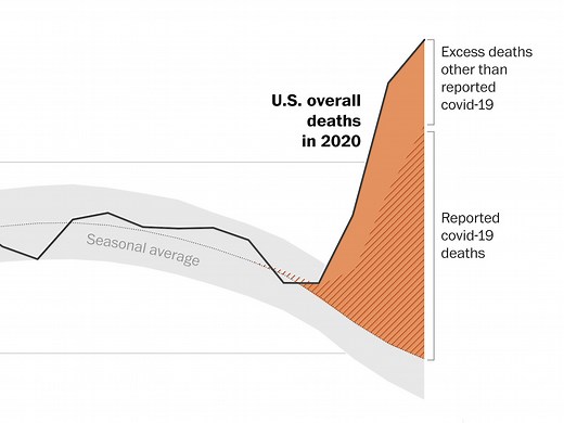 Excess U.S. deaths hit estimated 37,100 in pandemic’s early days, far more than previously known