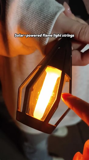 This isn't real fire... but it looks just like fire 🔥#flamelights #solarlights #light #stringlights #tiktokshop