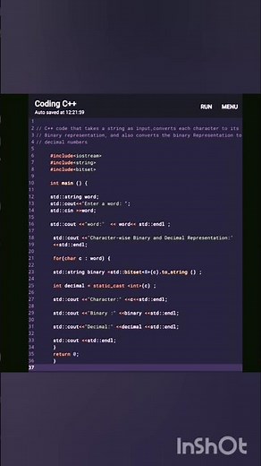 Words, binary convert numbers in C. #cpp #c#cprogramming #coding #code #coder #cppedit #python #css