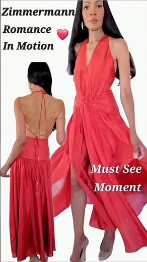 Zimmermann Magic in Motion ✨| Plunge Halter Backless Maxi Dress