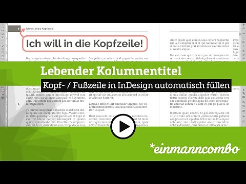 Lebender Kolumnentitel: Kopf- / Fußzeile in InDesign automatisch füllen