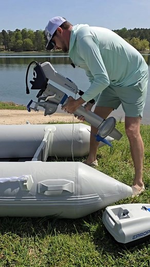 Packs down small but blows up BIG 👀 12ft Inflatable boat from @temu rated for a 15hp outboard. | Brigade Boats