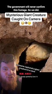 1.1M views · 9.9K reactions | Mysterious Giant Creature Caught On Camera #caughtoncamera #giant #creature #cave #scary #monster | itsweirdtime | Facebook