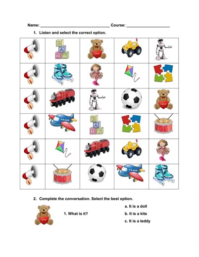 Toys online exercise for Third grade