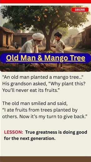 Old men and Mango tree Story | Moral Lesson Story #storyinenglish #englishstory