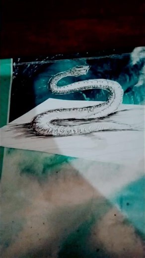 snake on the book#art