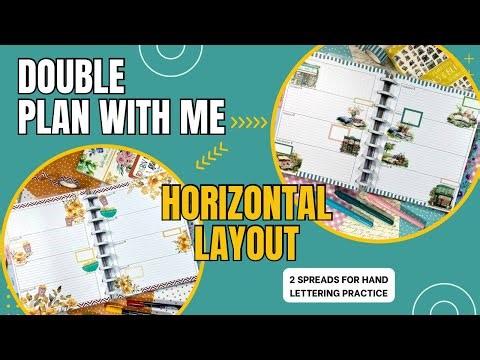 HORIZONTAL LAYOUT DOUBLE PLAN WITH ME FOR HANDLETTERING | MAR 2-15 | KELLOFAPLAN PLANNER