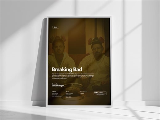 Breaking Bad Poster, Farbiger Filmdruck, Retro Film, Wandkunst, Walter White, Jesse Pinkman - Etsy.de