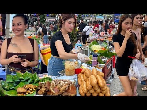 Cambodian Street Food Tour! Phnom Penh City - Amazing! Cambodia Food Market Collection 2025