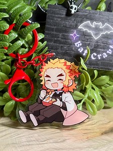 Chibi Slayer Character Keychain: Tasty! Double-sided Acrylic Charm - Etsy