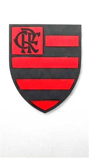 Coloring FLAMENGO Logo 🇧🇷🔴⚫ Brazilian Football Art #shorts
