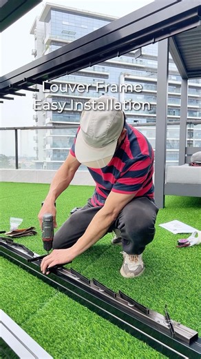 Easy Installation of the Louver Window Frame🛠 #alunotec #louvers #custom #diy #windowframe