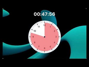 55 Minute Countdown Timer | Digital + Analog Clock Visual | No Music | Full Screen