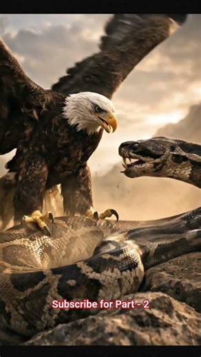 Python vs Eagle – Who Wins This Wild Battle? 🐍🦅#Python #Eagle #WildlifeBattle #NatureFight #Animal