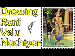 Drawing Rani Velu Nachiyar || First Queen to Fight British Rule in India || Pencil Sketch || A4