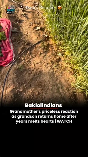 Baklol Indians on Instagram: "Follow @baklol.indians for more‼️- A heartwarming video is taking over social media, capturing the pure bond between a grandmother and her grandson. After being away for a very long time, the man decided to surprise his grandmother by showing up at her doorstep without any warning. The moment she realized who was standing in front of her, her reaction was absolutely priceless—a mix of shock, disbelief, and pure joy that quickly turned into happy tears. She could be